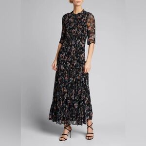 Veronica Beard floral Smocked Gabi Maxi Dress